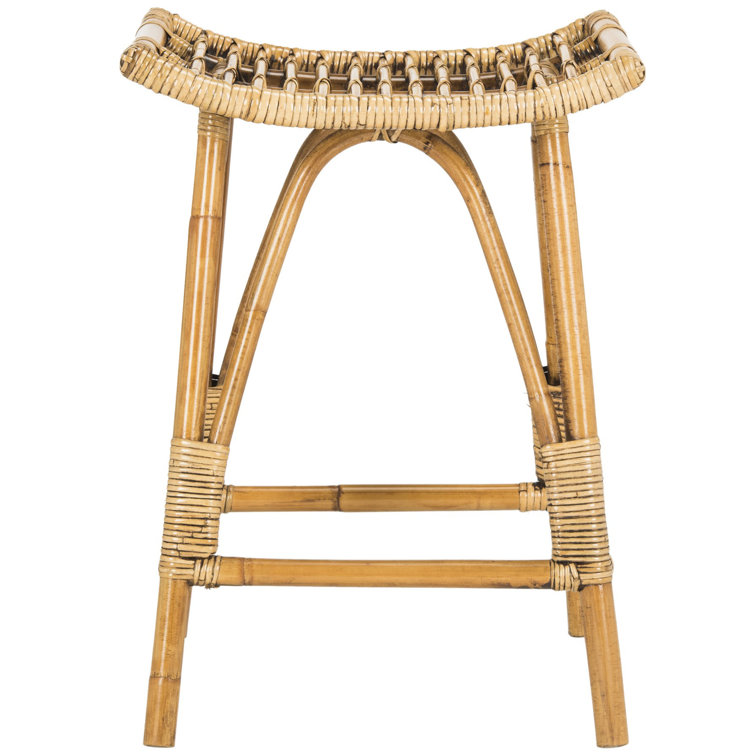 Alvah Wicker/Rattan Backless Bar & Counter Stool & Reviews Birch Lane
